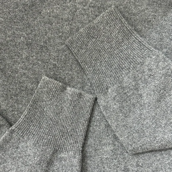 J Crew 100% Cashmere Turtleneck Sweater sz L Dark Grey - Picture 5 of 12